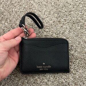 Kate Spade Black Pebbled Leather Wristlet